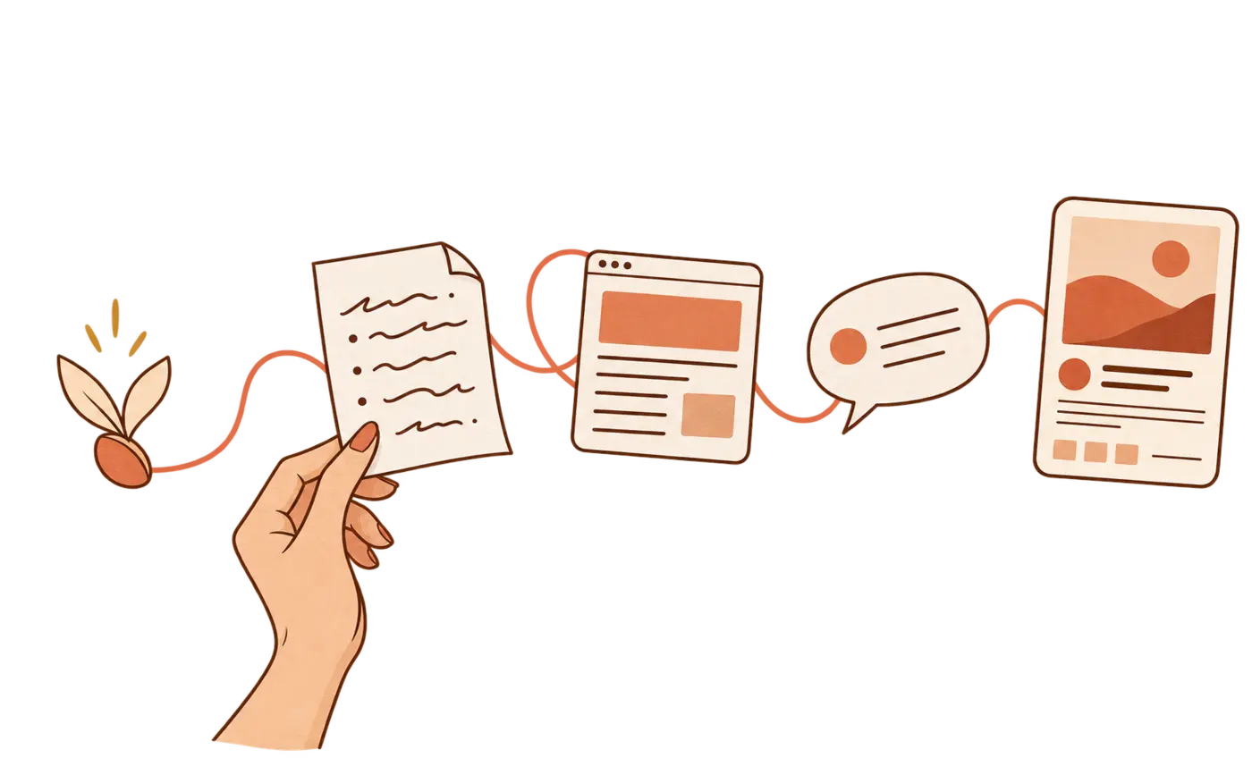 Content creation illustration