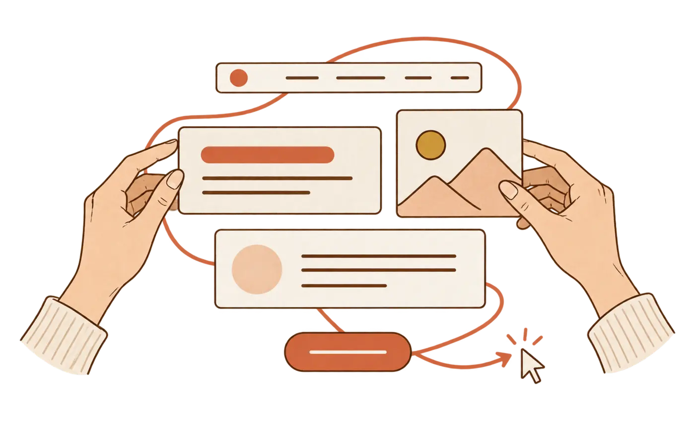 Editorial web design illustration